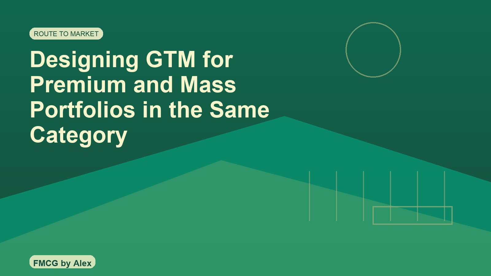 Premium and mass products on adjacent retail shelves